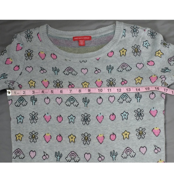 Saks Fifth Avenue Video Game Mario Hearts Stars Strawberries Emojis - Picture 7 of 9
